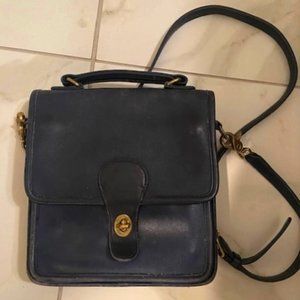 Blue Vintage Coach Station Bag